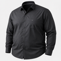 เสื้อเชิ้ตสีดำเทา สำหรับชายพลัสไซส์