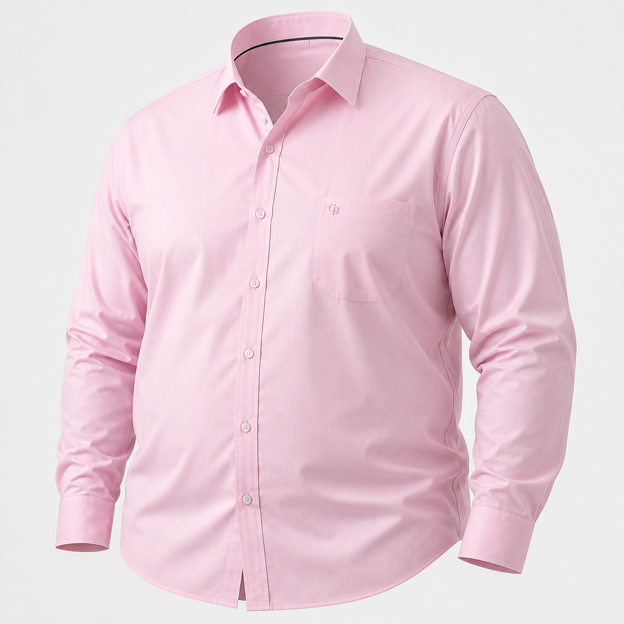 เสื้อเชิ้ตสีชมพูอ่อน สำหรับชายพลัสไซส์
